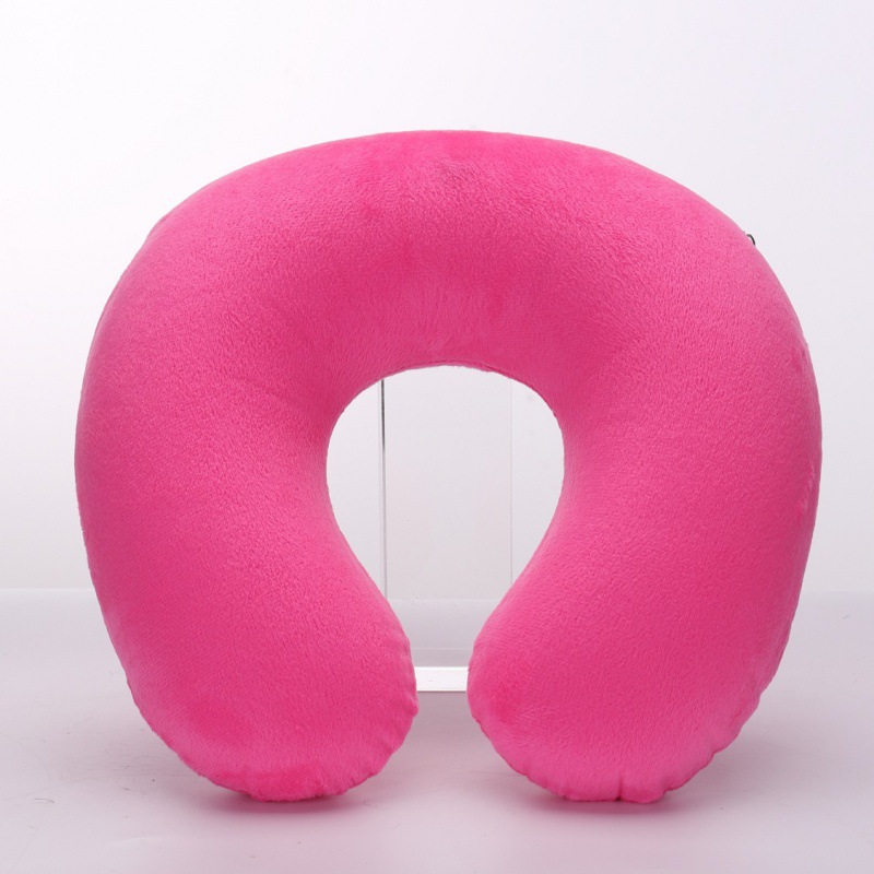 Short plush jacket pvc pillow core inflatable pillow outdoor neck pillow travel pillow pillow pillow nap pillow u-shaped u-shaped pillow