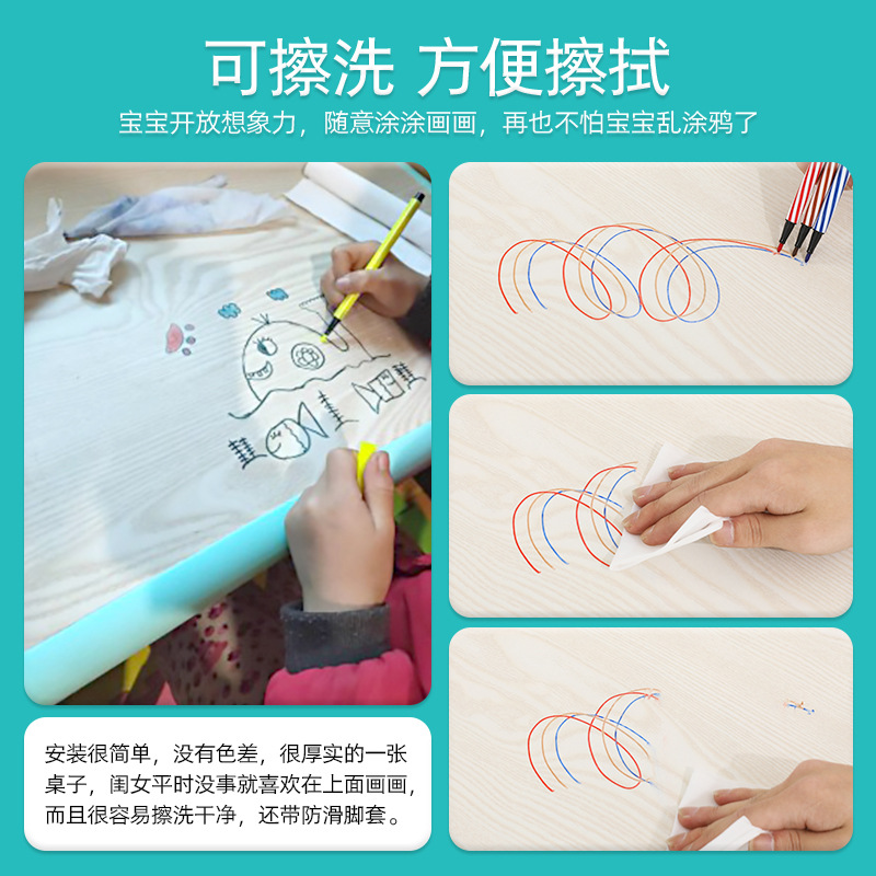 Little Nezha Kindergarten Children's Table and Chair Set Liftable Learning Table Rectangular Baby Chair Plastic Desk