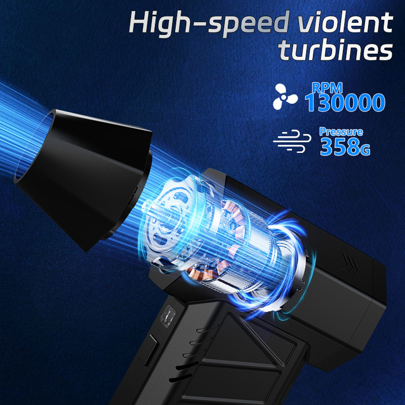 350 Blowing Power Cross-Border Popular Violent Turbo Fan High-Speed Brushless Handheld Turbo Fan Portable Violent Fan