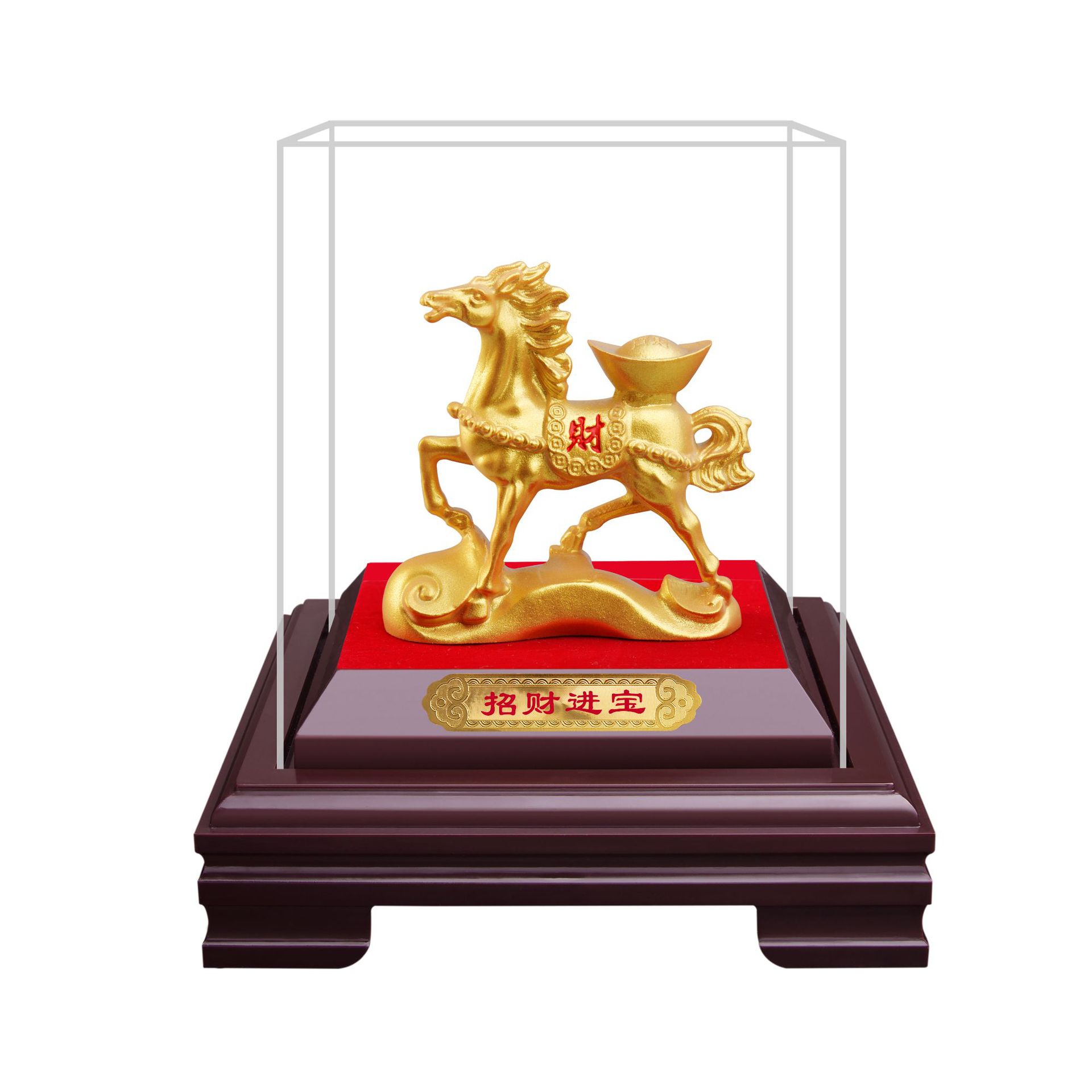 2026 Velvet Sand Gold Twelve Zodiac Horse Miniature Ornament - Good Luck and Success in the Future - E-Commerce Live Streaming
