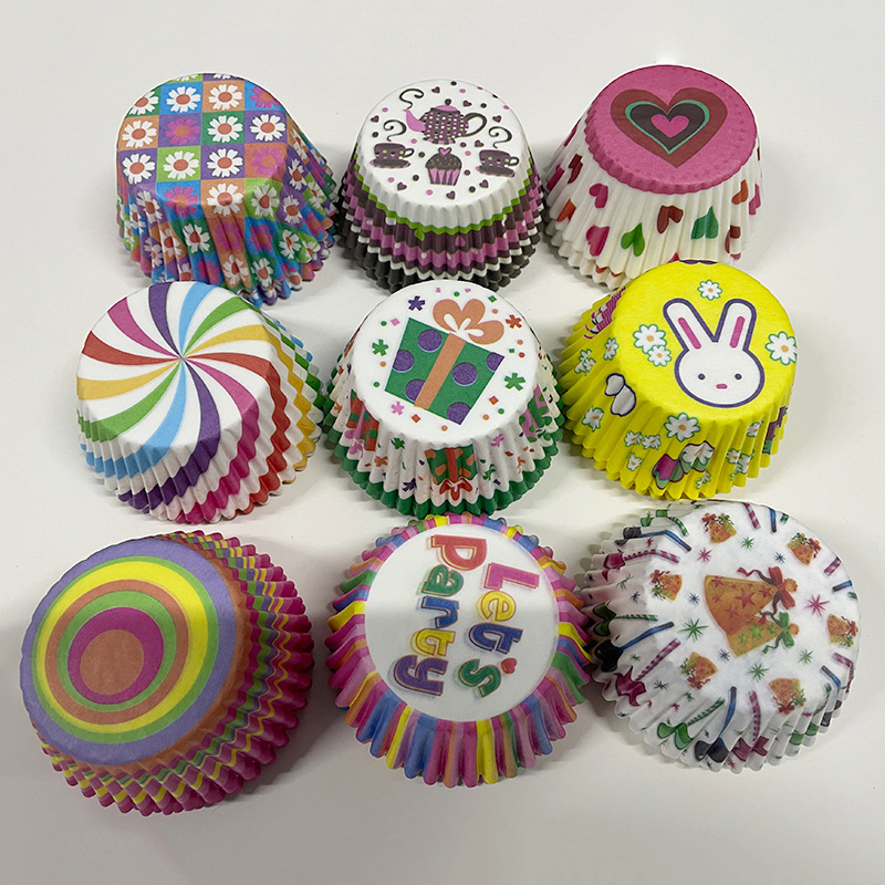 Baking Oil Paper Glutinous Rice Cake Paper Base Paper Pad Snow Meiniang Packaging High Temperature Resistant Muffin Cake Paper Cups 100 Pieces