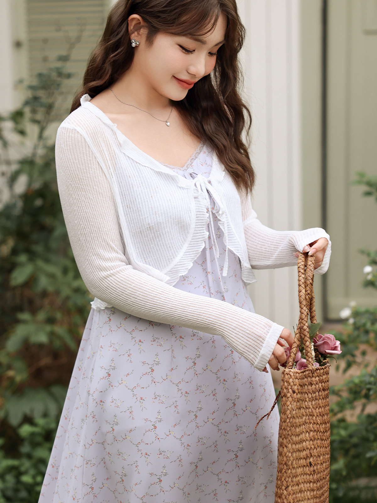 Summer New Multi-Color Basic V Neck Strappy Knitwear Cardigan Fat mm Plus Size Women's Sun Protection Top 65250