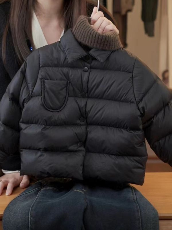 Детская куртка из пуха, легкая верхняя одежда для малышей, осенний и зимний внутренний утеплитель для мальчиков и девочек