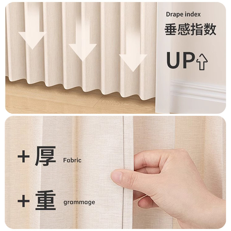 Kitchen Cabinet Miscellaneous Folding Curtain Cabinet Punch-Free Slide Rail Dust-Proof Door Curtain Waterproof and Oil-Proof Solid Color Blocking Curtain