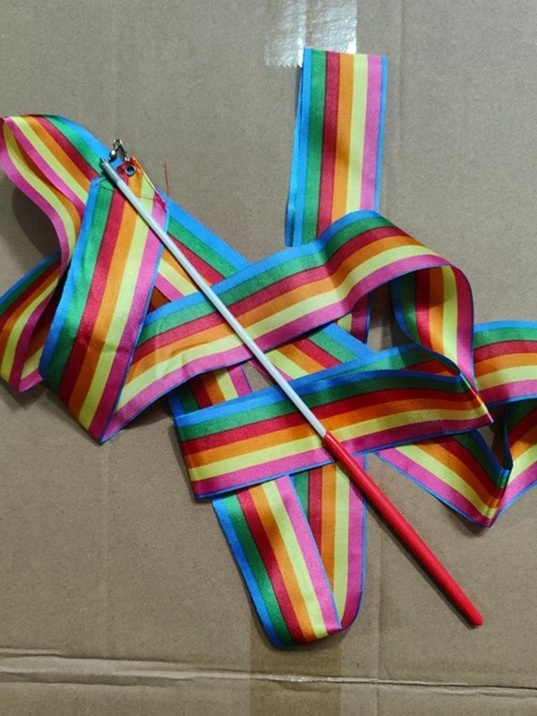 Dance Ribbons Wholesale 4m Streamers Children's Artistic Gymnastics Dance Performance Colorful Gymnastics Ribbons Sporting Goods
