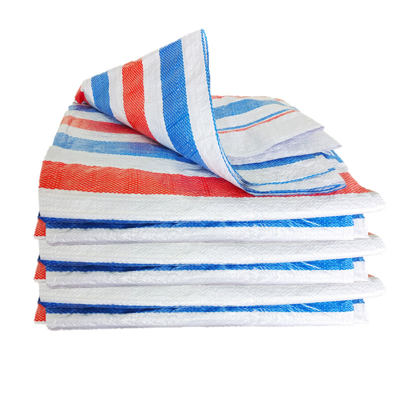 Three-color Strip Cloth Thickeneded Plastic Cloth New Material Single Film Engineering Decoration Double Film Rainproof Sunproof Dustproof Woven Cloth