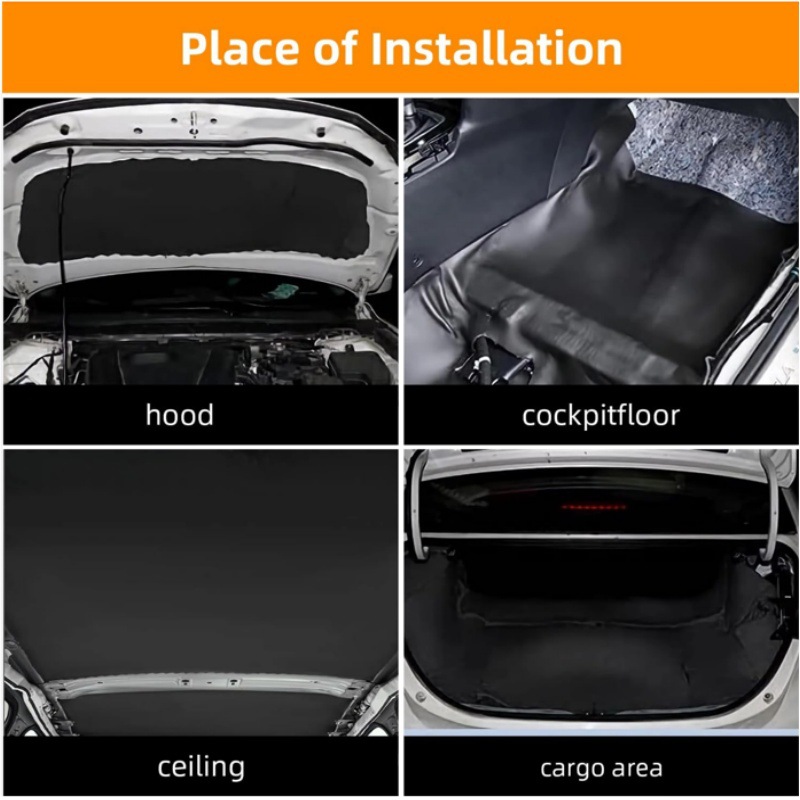 Explosive car sound insulation pad sound insulation pad aluminum foil car sound insulation cotton car hood heat insulation pad cross-border foreign trade