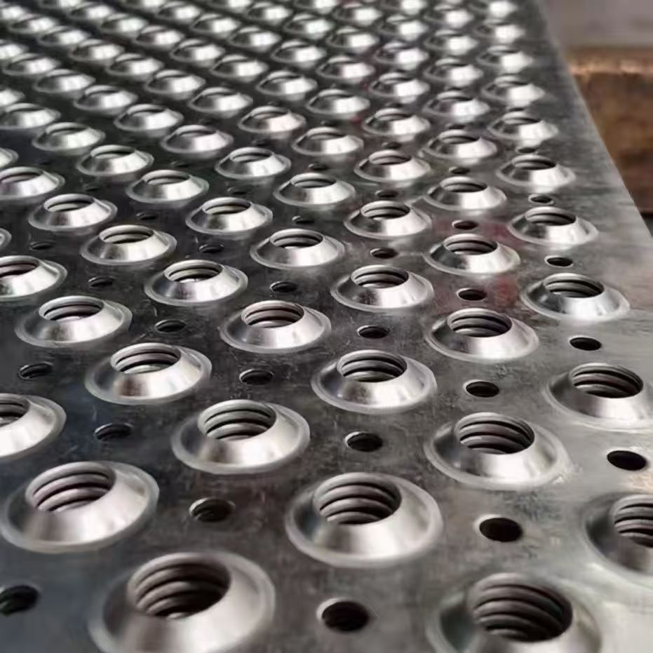 Stainless Steel Fisheye Hole Anti-Skid Plate for Construction Industry Stair Load-Bearing Platform Perforated Tread Raised Round Drum Anti-Skid Plate