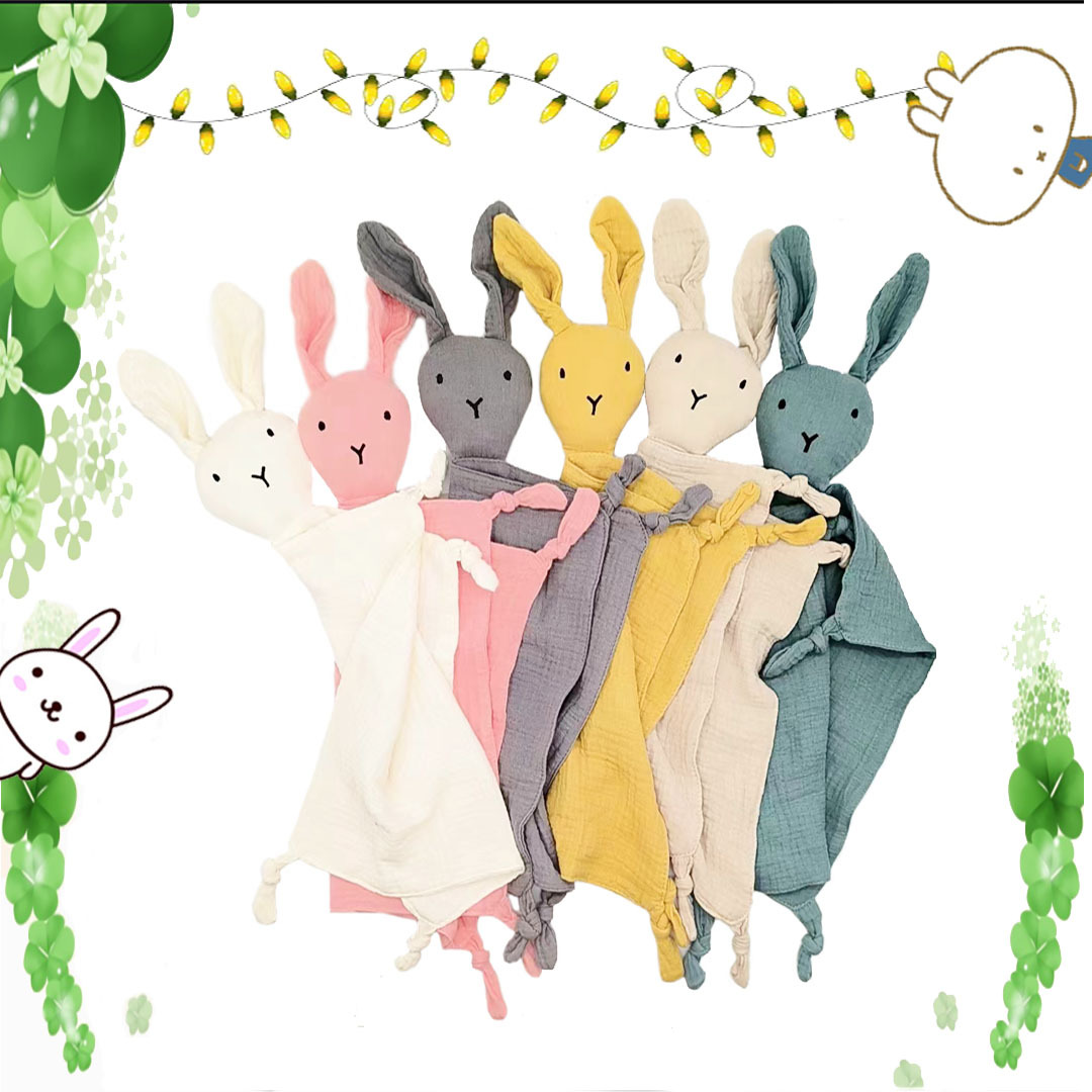 Успокаивающее полотенце для младенцев, плюшевая игрушка кролика 0-1 года