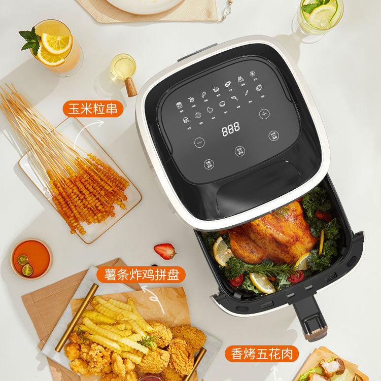 Air Fryer 2025 New Style Oil-Free Household Large-Capacity Digital Intelligent Visual Flip-Free Air Fryer