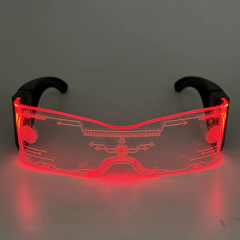 Led Sci-Fi Luminous Glasses Technology Sense Cyberpunk Colorful Technology Glasses Bar Disco Colorful Goggles