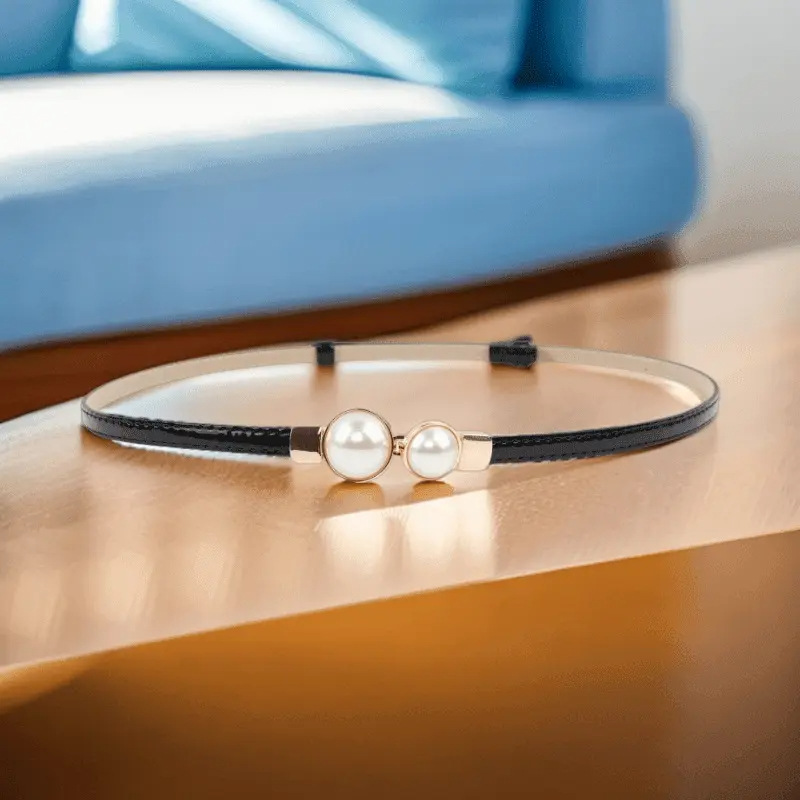 Pearl Slimming Waist Belt Women's New Decorative Suit Dress Belt Trend