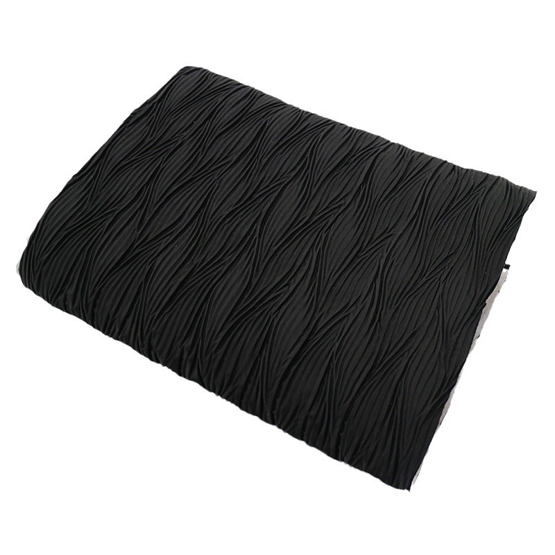 Customized Clothing Fabric Pleated Processing Handbags and Bags Pleated Fabric Zhizi 101 Square Pleated Leather Embossed Fabric