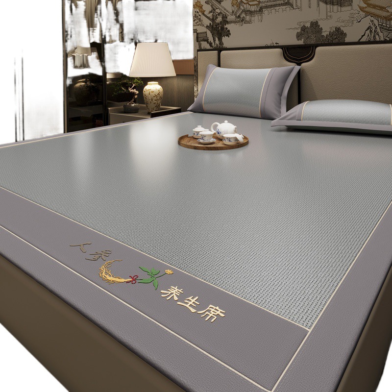 Latex Mat Summer 2024 New Rattan Mat Ice Silk Mat Summer Bed Sheet Style Straw Mat Bamboo Mat Baby Can Be New