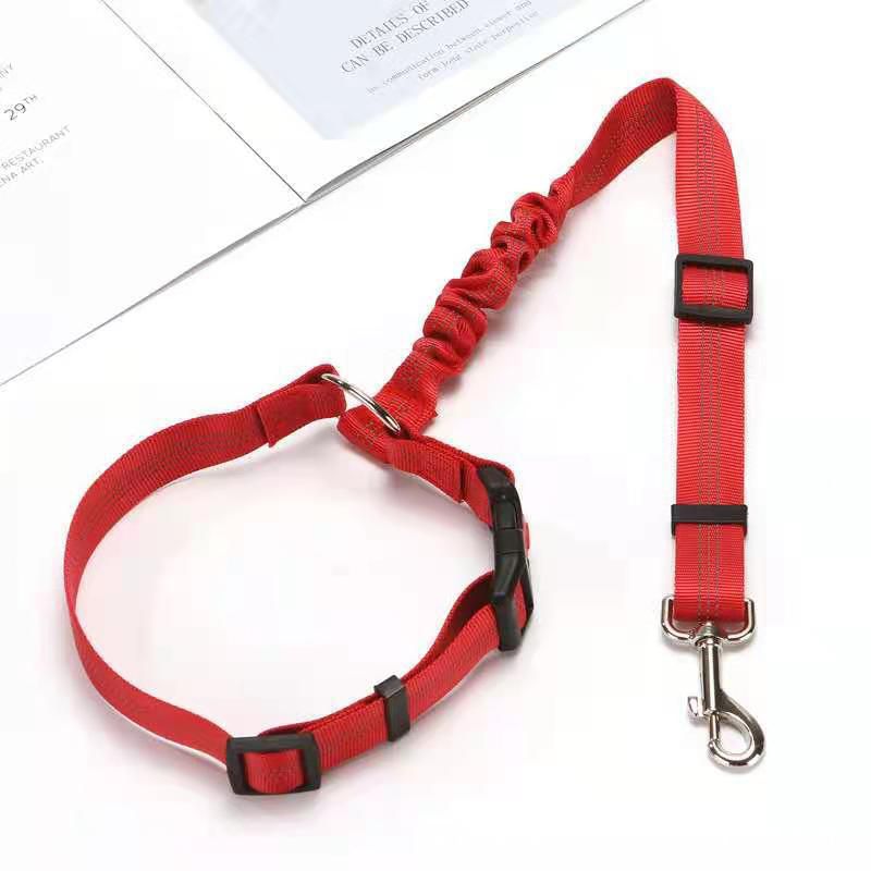 Pet Car Reflective Safety Belt, Dog Elastic Retractable Leash, Large Dog Anti-Shock Traction Rope for Car Use