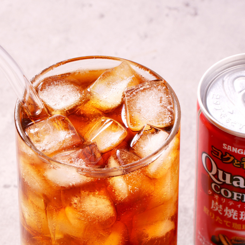 Japan Imported Sangaria Sugar-Free Black Coffee Slightly Sugary Silky Latte Milk Drink Refreshing 185g