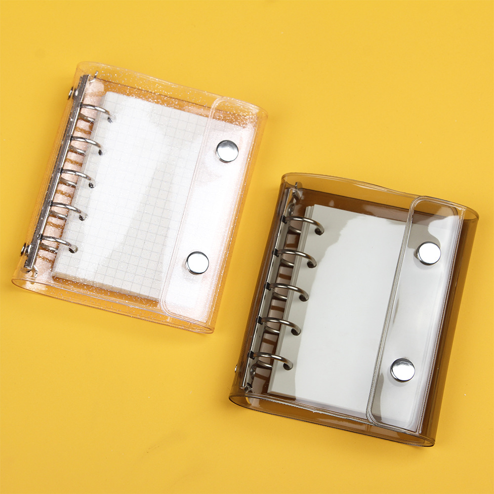 Spot M5 Loose-leAf HAnd Ledger Simple INS Style Glitter Loose-leAf Cover PVC StorAge A8 HAnd Ledger LeAther Loose-leAf