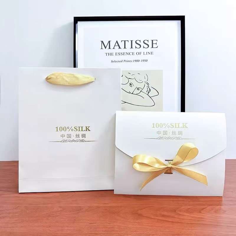 Бежевая шелковая шарф, маленький квадратный шарф, декоративный подарок в упаковке