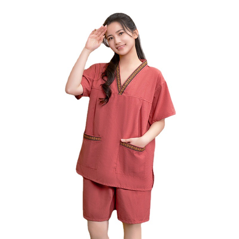 High-grade sweat steaming Gongma women's moxibustion massage sauna men's foot bath hotel bathrobe physiotherapy wholesale