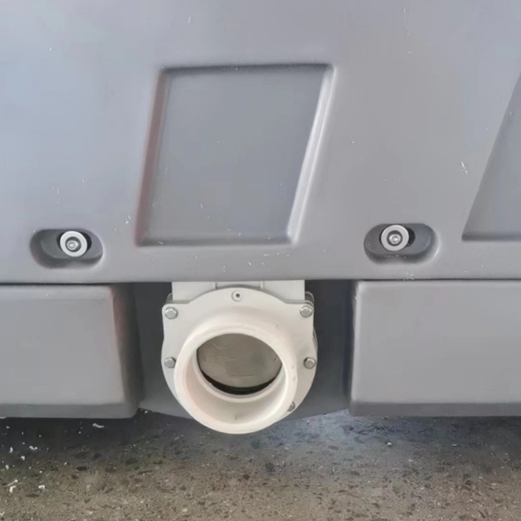 Plastic Eco-Friendly Toilet for Construction Sites, Temporary Portable Single-Seat Squat Toilet with Water-Saving Features