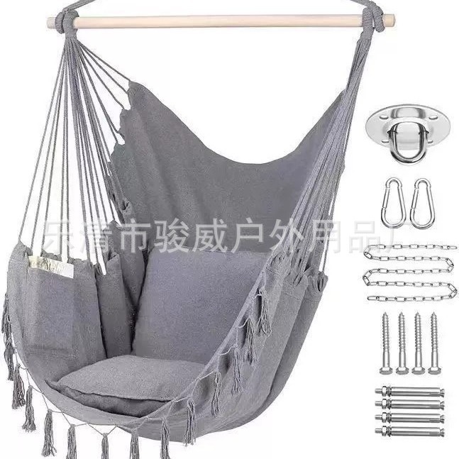Ins Tassel Hanging Chair Nordic Style Indoor and Outdoor Swing Outdoor Camping Supplies Beach Hammock Wholesale Rocking Chair