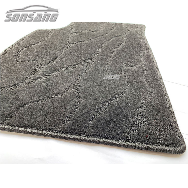 Advertising custom car mats full set of water ripple black 4S shop presents special flat universal carpet for special cars
