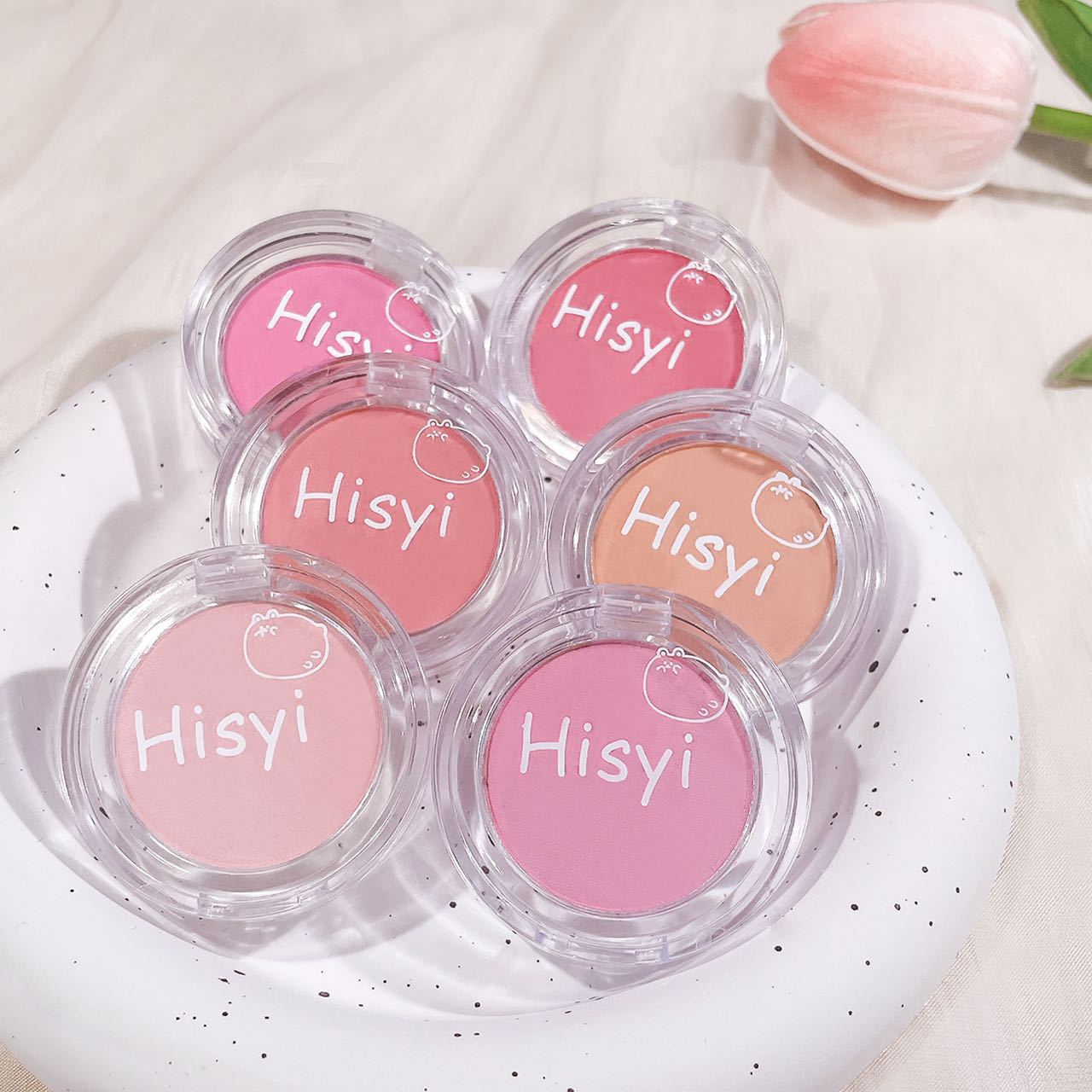 HISYI Мягкий Туман Немного Пьянящий Монохромный Румяна Плита Матовый Естественный Осветляющий Цвет Простой Макияж Румяна Женщины Студенты