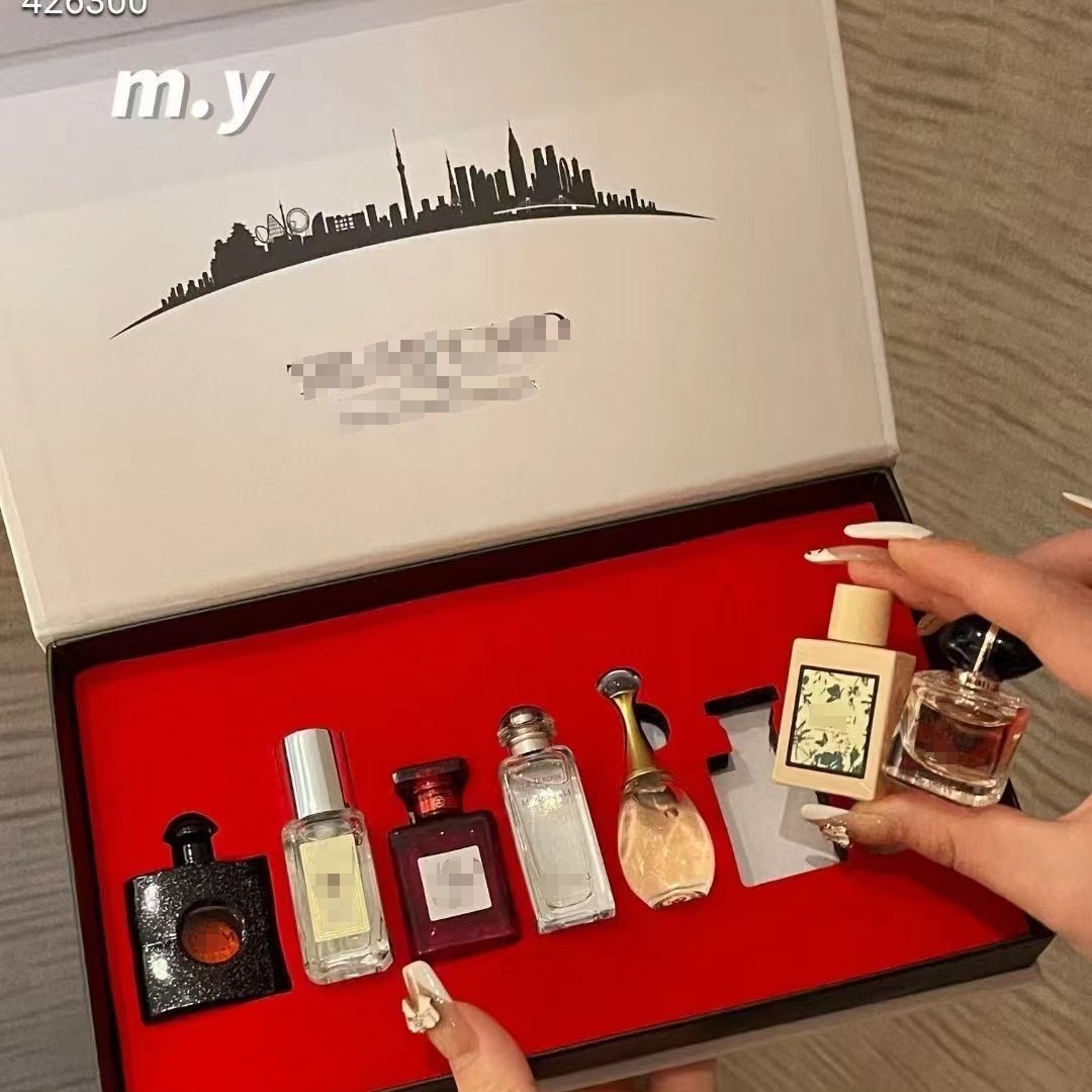 Big Brand Perfume Set Box Seven-Piece Set Lasting Light Fragrance suit Gift Box Birthday Christmas Gift Accompanying Gift