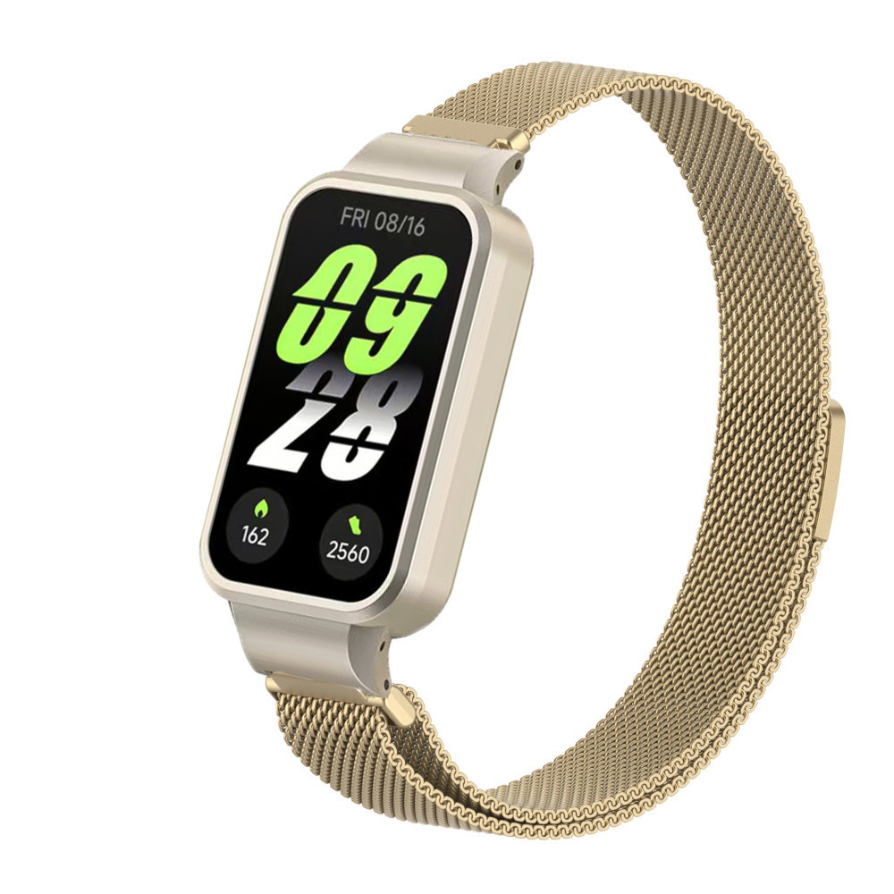 For Redmi Bracelet 3 Milano Strap Metal Milanese Magnetic Strap 9active Wristband Metal Frame