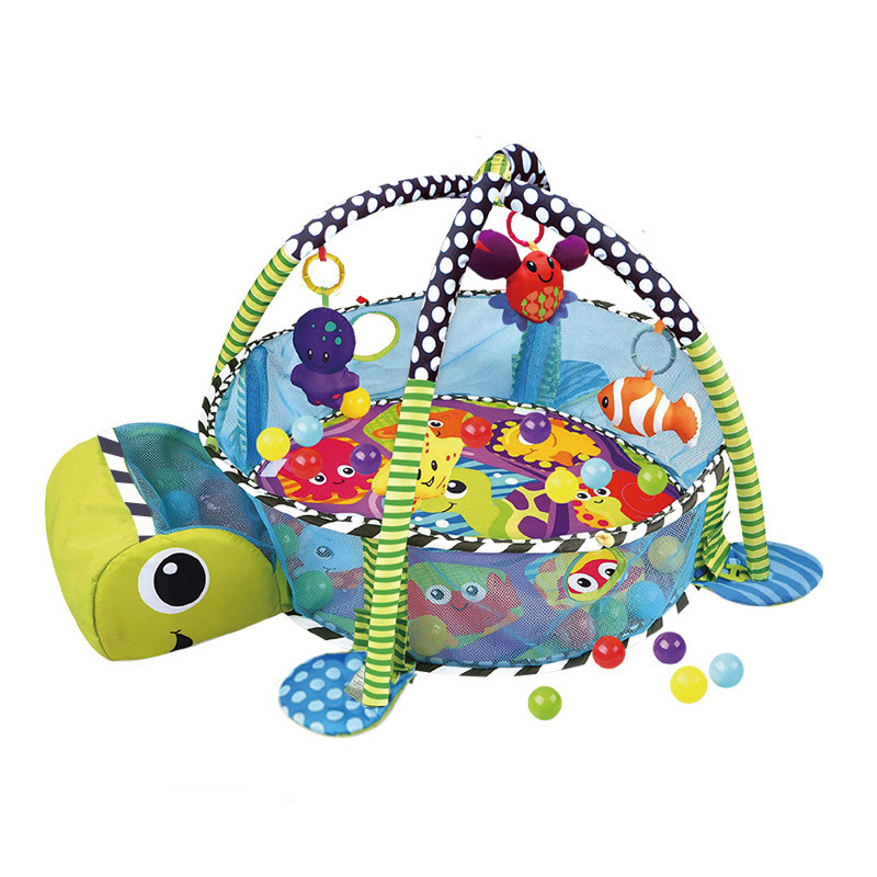Cross-border in stock wholesale baby ocean ball fence fitness rack toy baby multi-functional crawling mat game blanket