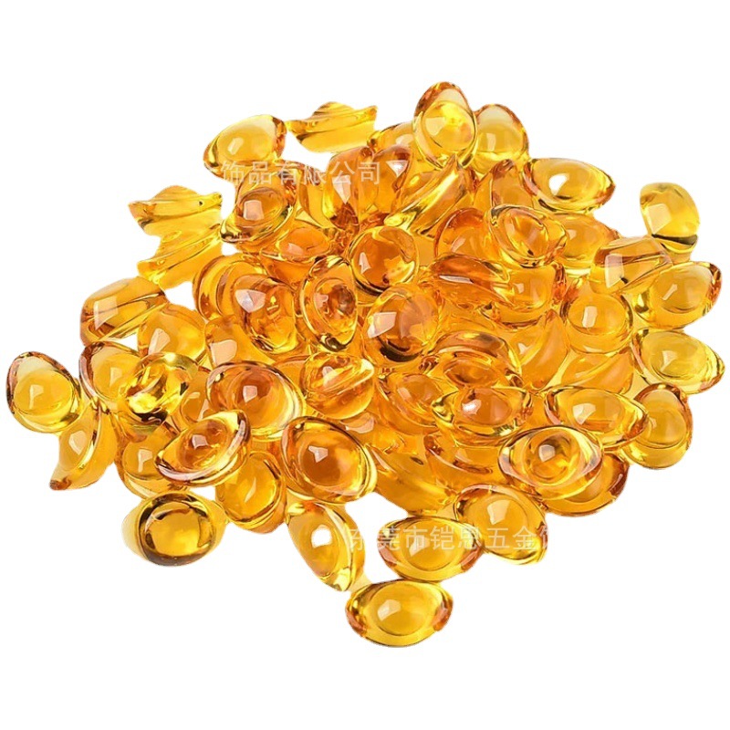 Citrine Ingot Ornaments to Gather Wealth, Glazed Large Lucky Beads, Money Cornucopia, Gravel Decoration, Housewarming Gifts