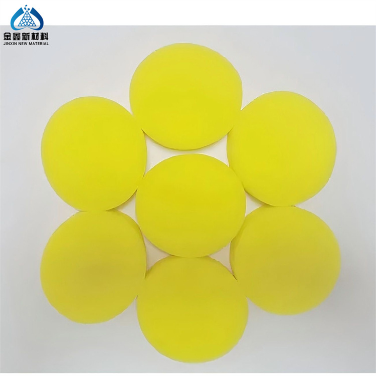 Manufacturer Wholesale Yellow 96*30mm Round Sponge Block Car Waxing and Polishing Sponge Leather Sponge Wiper