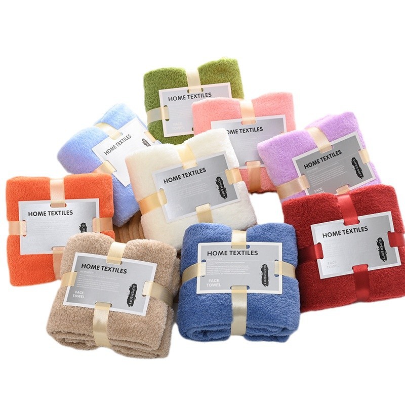 Towel Accompanying Gift Coral Fleece Wedding Gift Box with Square Towel Happy Shop Holiday Gift Creative Gift
