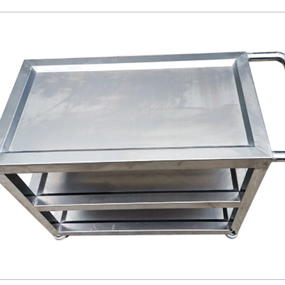 Stainless Steel Trolley Hotel School Restaurant Kitchen Stainless Steel Kitchenware Custom Size Three Layers Two Layers