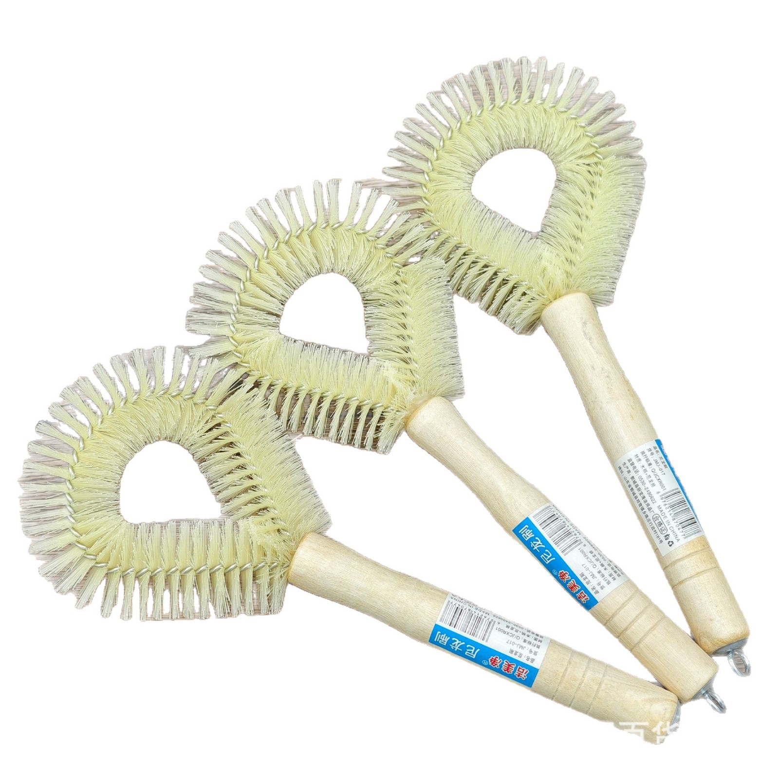 Elastic Silk Pot Brush Linyi Daily Necessities One Yuan Two Yuan Store Household Hangable Wooden Handle Nylon Silk Cleaning Brush