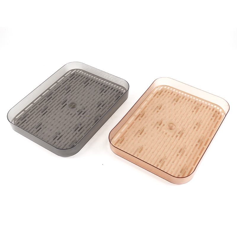 Customized Drain Tray Plastic Rectangular Home Living Room Fruit Tray Cup Drain Rack Kitchen Tea Tray Tea Tray