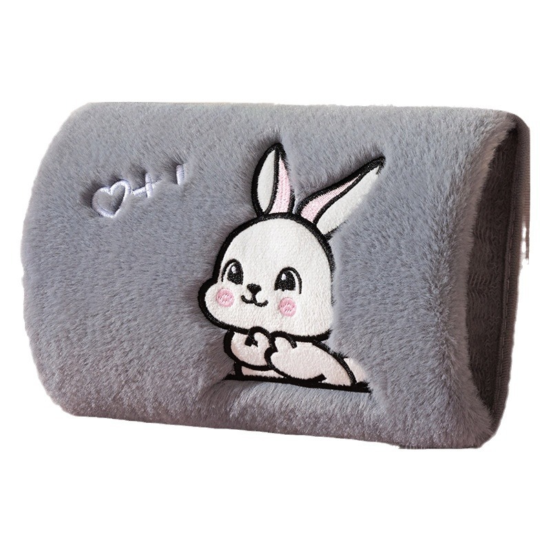National Standard Electric Warmer Rechargeable Hot Water Bag Warm Water Bag Hand Warmer Plush Female Stomach Application Student Safety Power Off