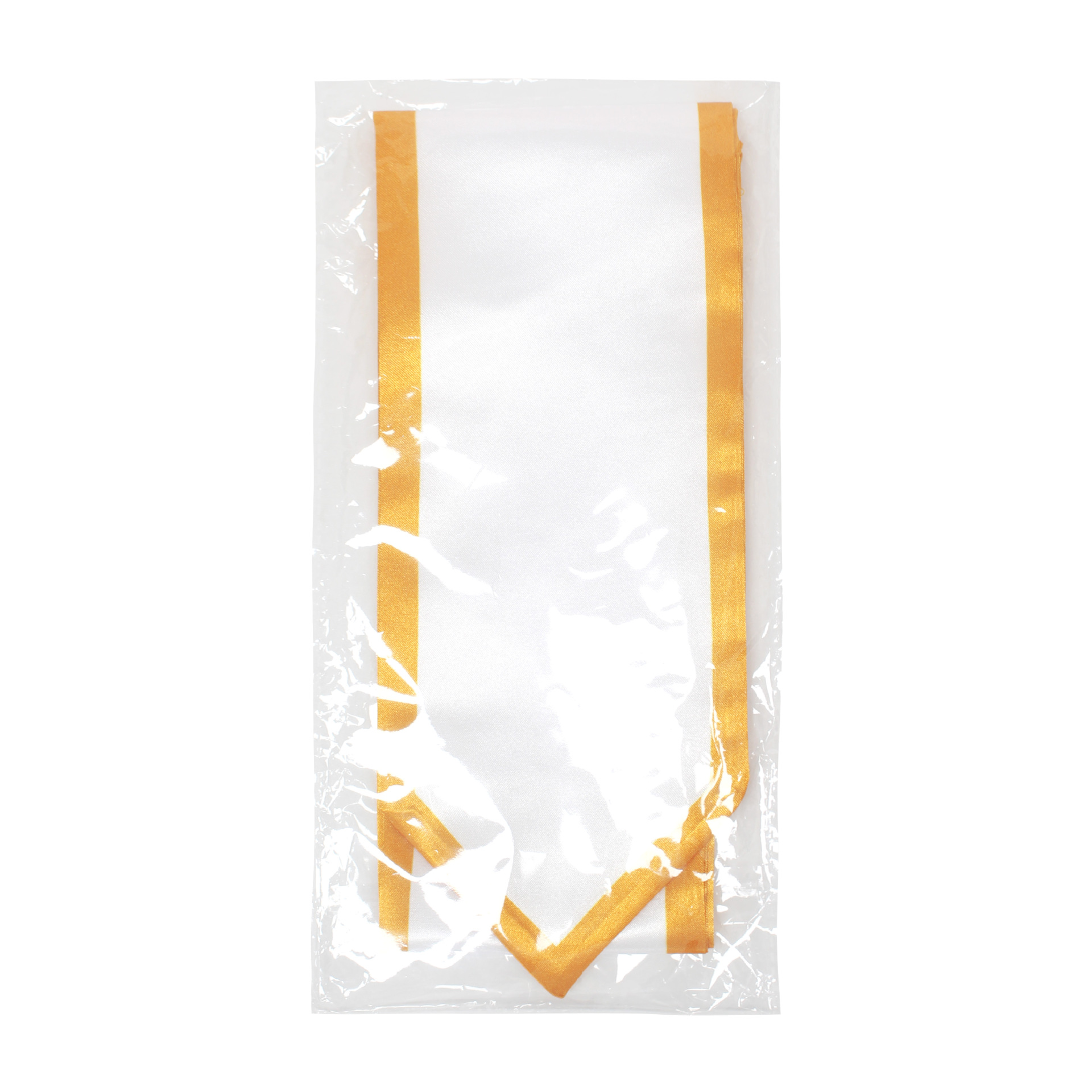 Custom Satin Graduation Ceremonial Sash with Printed Edge for European and American University Graduation Ceremony