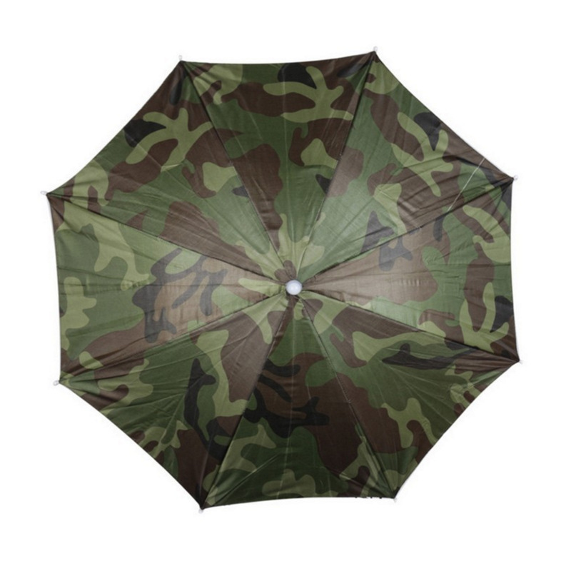 Head umbrella fishing umbrella headband cap camouflage silver glue hat umbrella camouflage umbrella wholesale sun hat outdoor sun hat