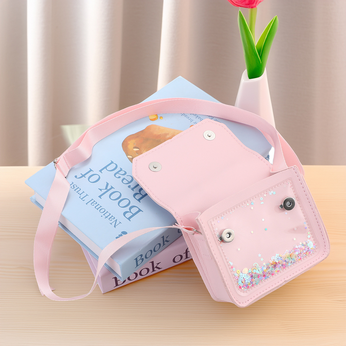 Children's Bag Children's Cute Little Flower Pearl Portable Shoulder Bag Student Campus Card Meal Card Coin Purse Wholesale