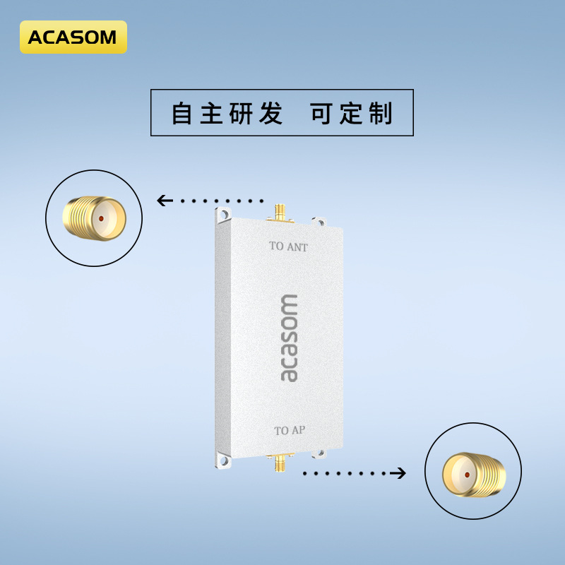 Signal Booster Amplifier 25W Signal Enhancer 0.9~2.4G~5.8G and Other Frequency Band Signal Booster Amplifier