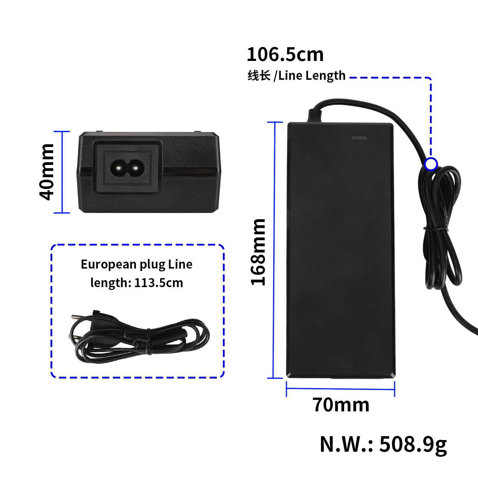 Kukiring2Pro and G2Max Universal Original 54.6V2A Xiaomi Head Charger (Eu Regulations) with Certification