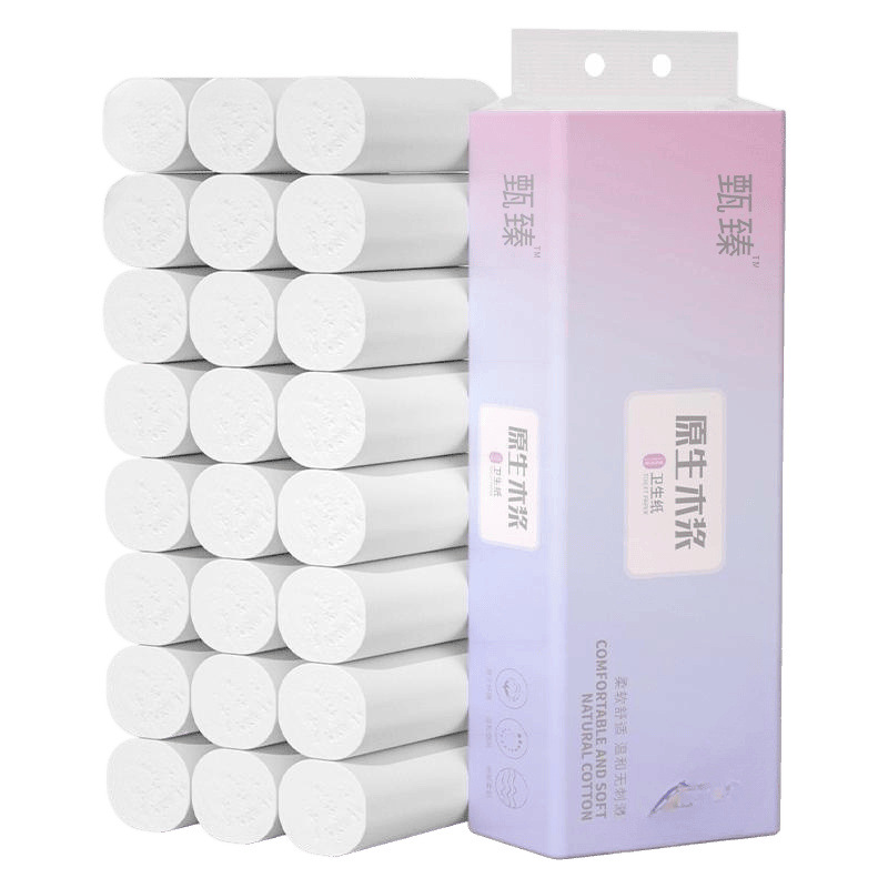 Toilet Paper Made from Virgin Wood Pulp for Home Use, Coreless Toilet Paper Rolls, Wholesale Box Quantity == Rolls