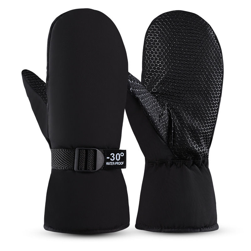 Factory outdoor ski gloves warm non-slip lengthened wrist waterproof windproof gloves electric car motorcycle thickened