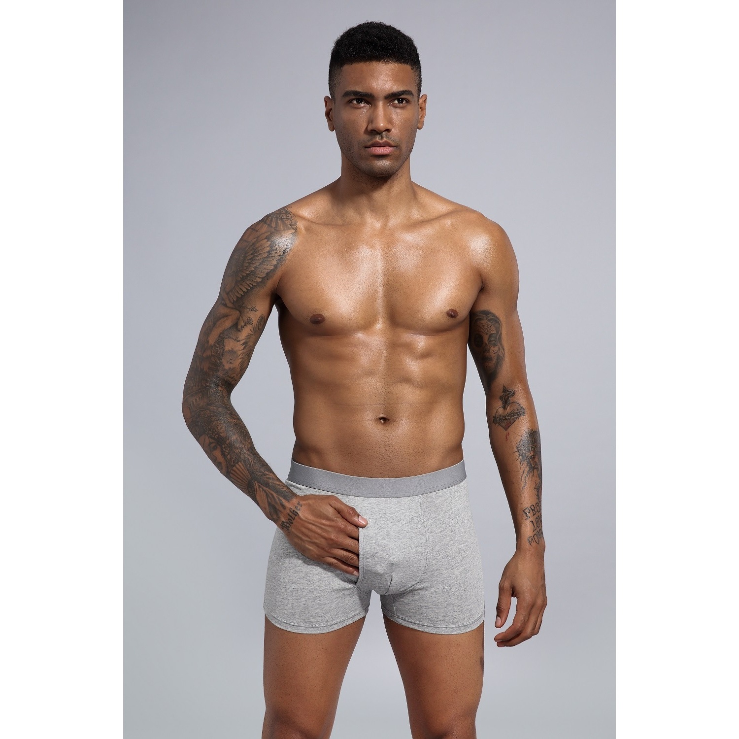 Boys cotton plus size underwear boxer briefs men's large size cotton underwear