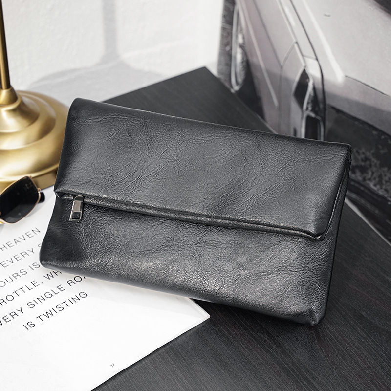 Korean Style Trendy Men's Clutch Bag Men's Folding Clutch Bag Trendy Clutch Bag Men's Casual Business Clutch IPAD Bag