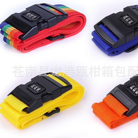 Factory direct one-word password packing belt luggage strap suitcase binding belt reinforced belt safety belt in stock