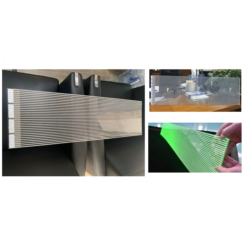 P16LED film screen manufacturers glass curtain wall film screen shaped LED film screen wholesale