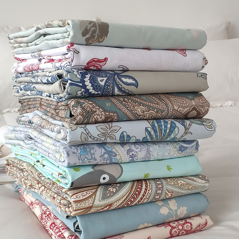 Factory direct batch cotton 60s satin long staple cotton bedding processing fabric 2.8 mite wide printed fabric