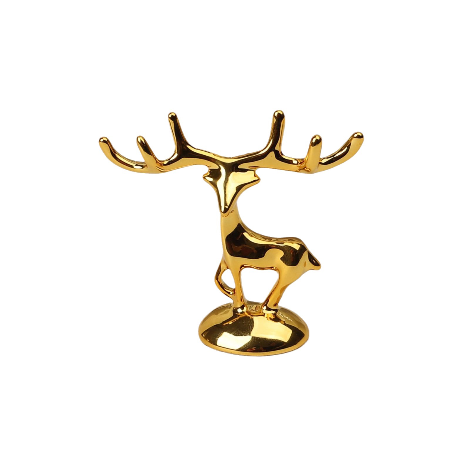 Sika Deer Scandinavian Creative Trash Can Lying Deer Handle Accessible Luxury Style Fruit Plate Candy Snack Storage Box Uv Standing Deer